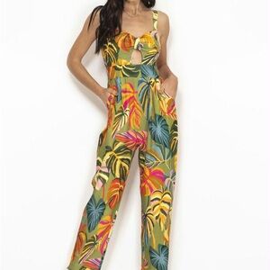 FARM RIO Samba de Folha Verde Jumpsuit